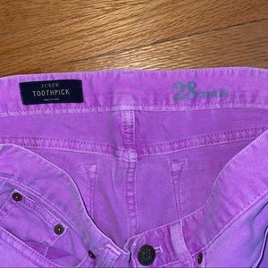 J. Crew toothpick neon violet color excellent condition